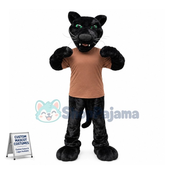 Superb Sport Black Panther Mascot Costume