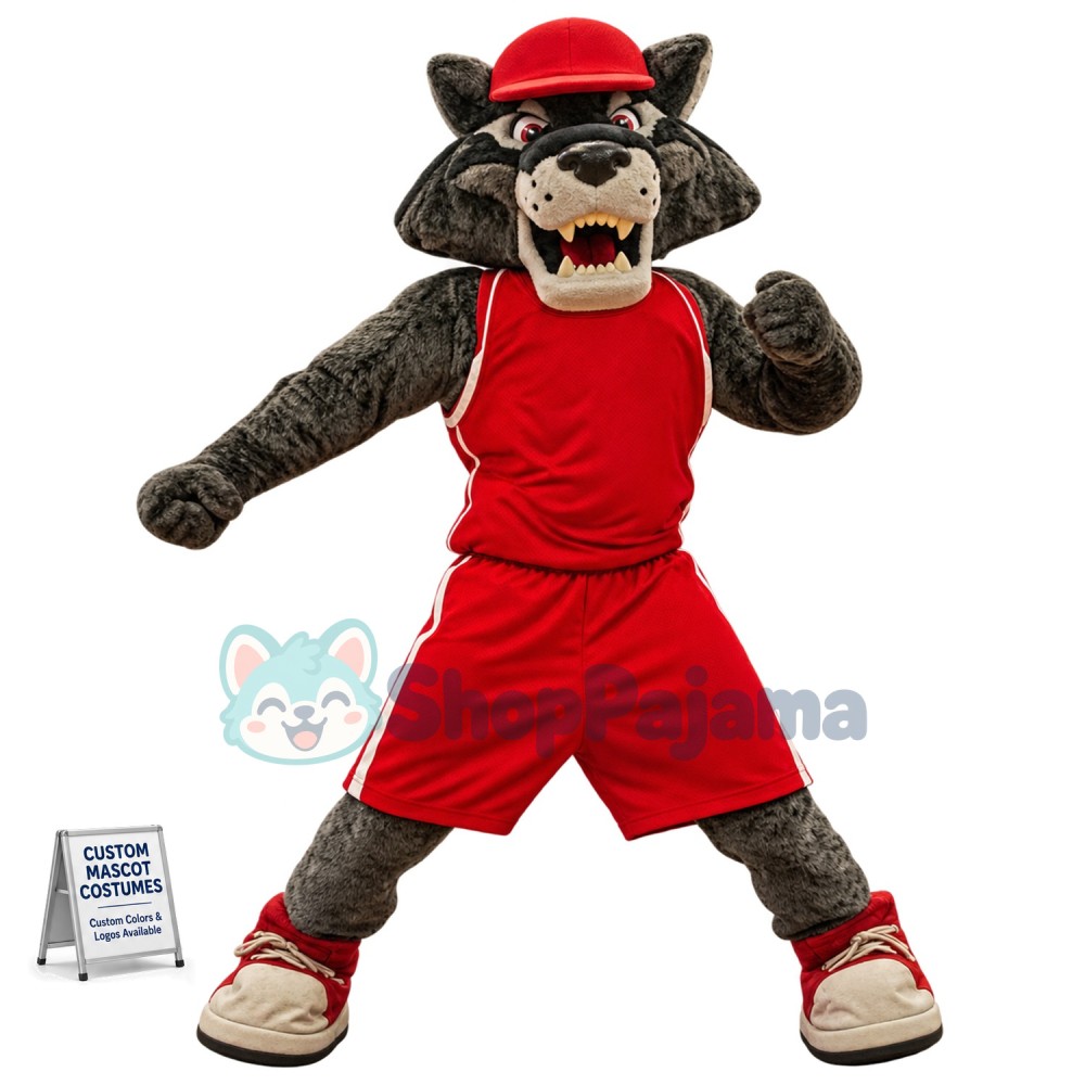 Superb College Sport Wolf Mascot Costume