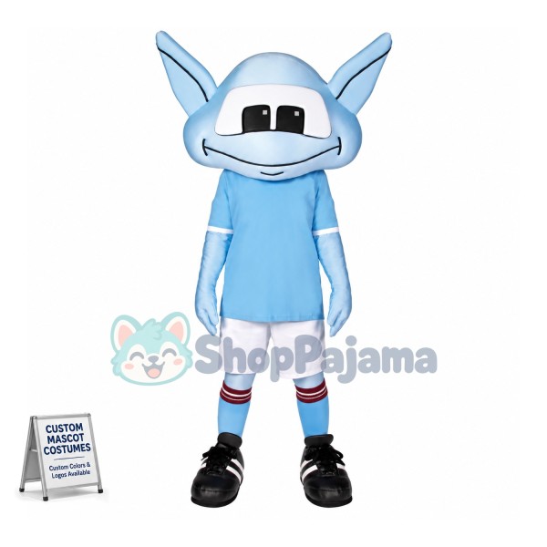 Blue Alien Mascot Costume
