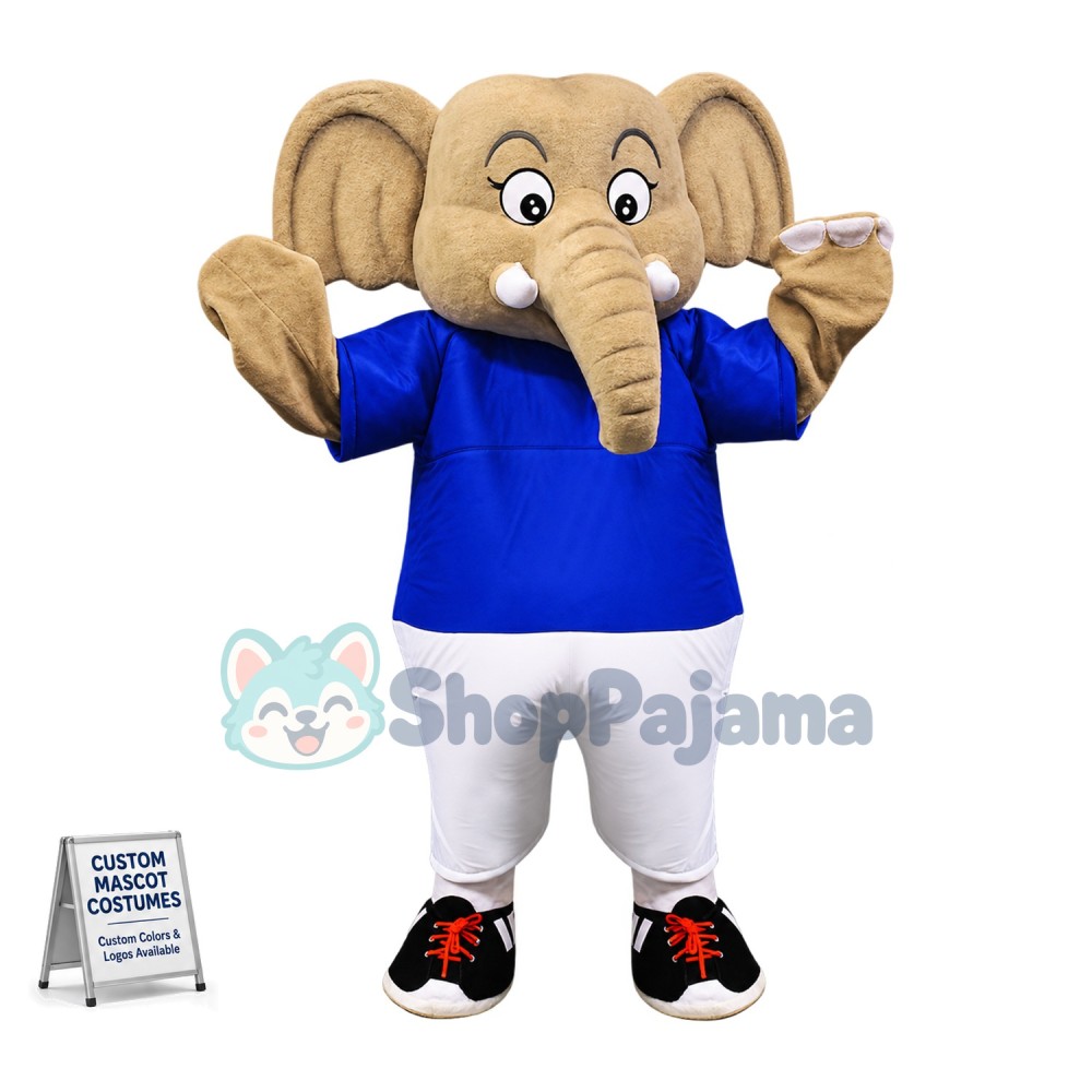 Superb Sport Elephant Mascot Costume