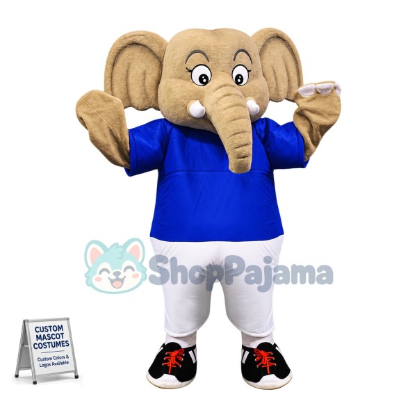 Superb Sport Elephant Mascot Costume