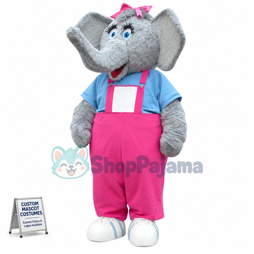 Superb Realistic Elephant Mascot Costume