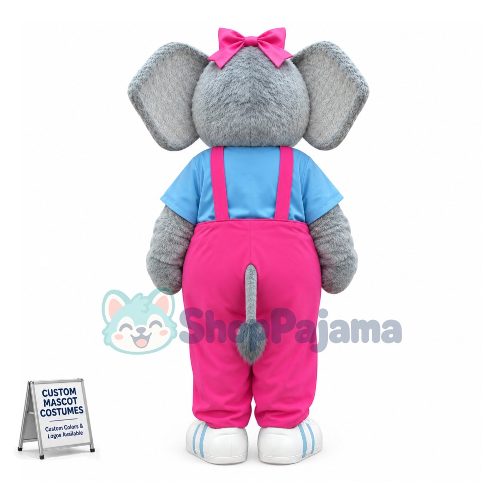 Superb Realistic Elephant Mascot Costume