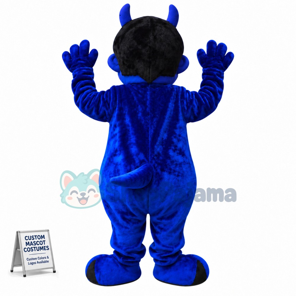 Friendly Blue Devil Mascot Costume