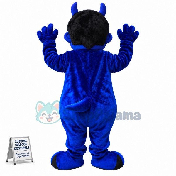 Friendly Blue Devil Mascot Costume