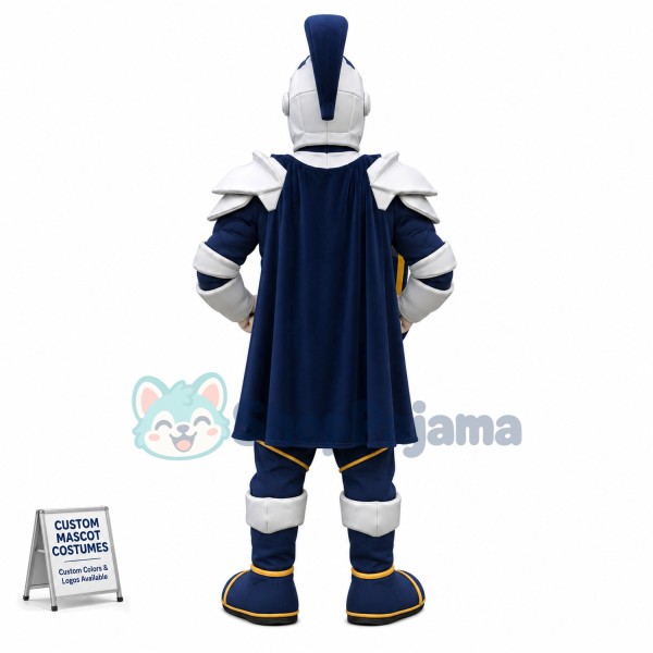 Superb Blue & White Knight Mascot Costume