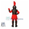 Superb Red & Black Knight Mascot Costume