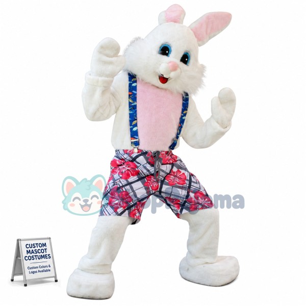 Lovely White Easter Bunny Mascot Costume