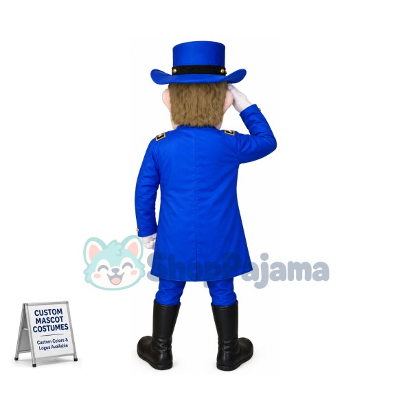 Blue Patriot Mascot Costume