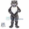 Fierce Grey Wildcat Mascot Costume