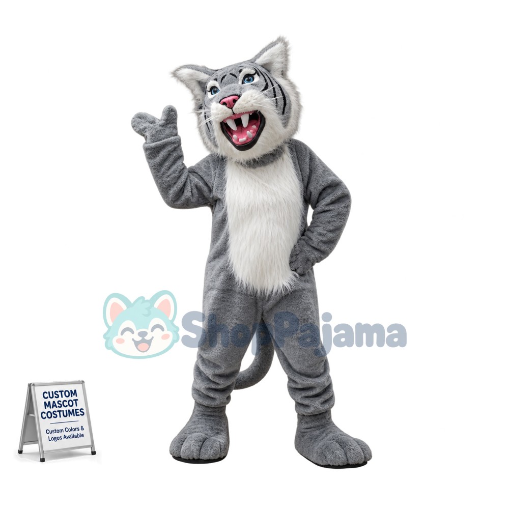 Fierce Realistic Wildcat Mascot Costume