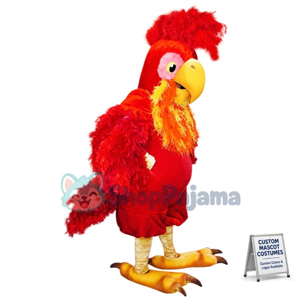 Superb Red Chicken Mascot Costume