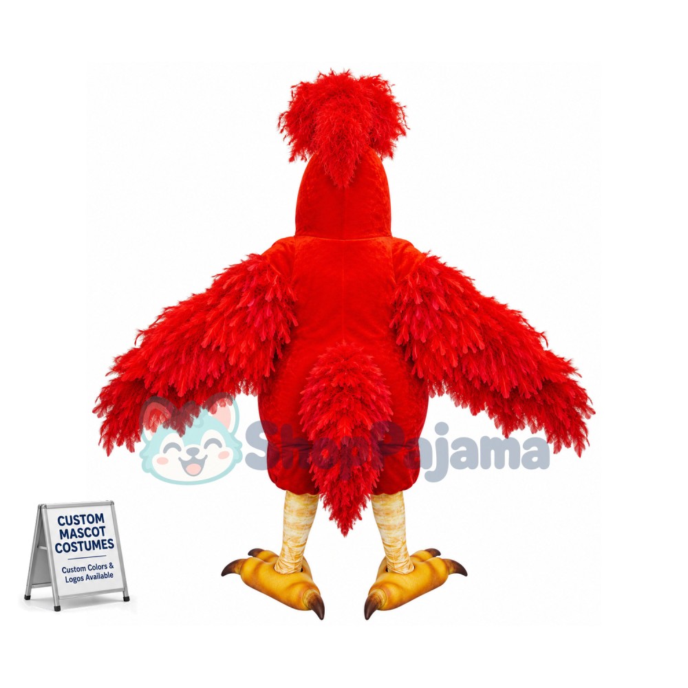 Superb Red Chicken Mascot Costume