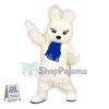 Friendly White Rabbit Mascot Costume
