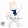 Friendly White Rabbit Mascot Costume