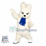 Friendly White Rabbit Mascot Costume