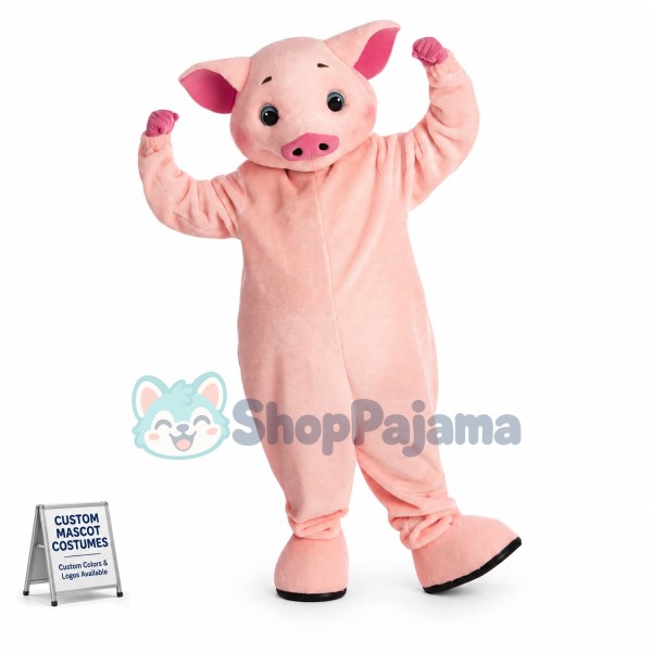 Lovely Lightweight Pink Pig Mascot Costume
