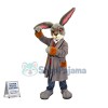 Superb Grey Easter Bunny Mascot Costume