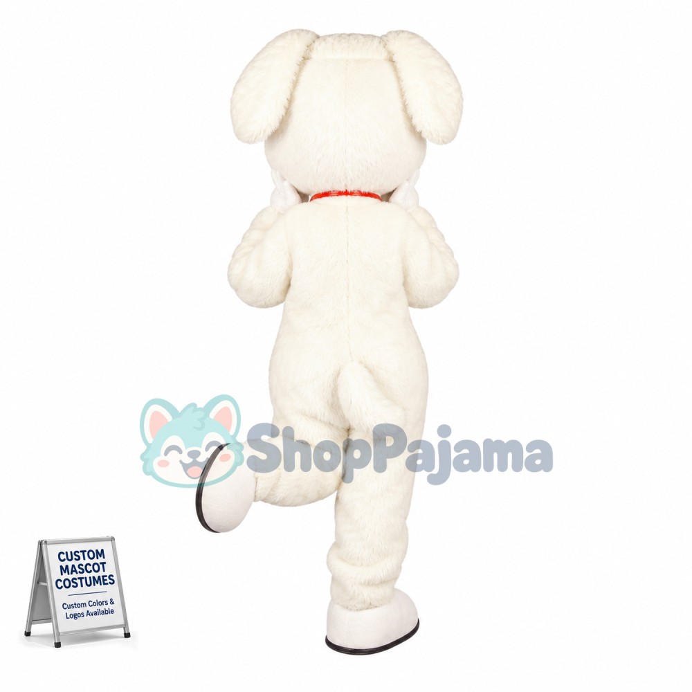 Red Heart White Rabbit Mascot Costume