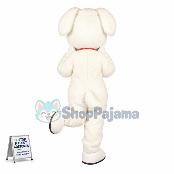 Red Heart White Rabbit Mascot Costume