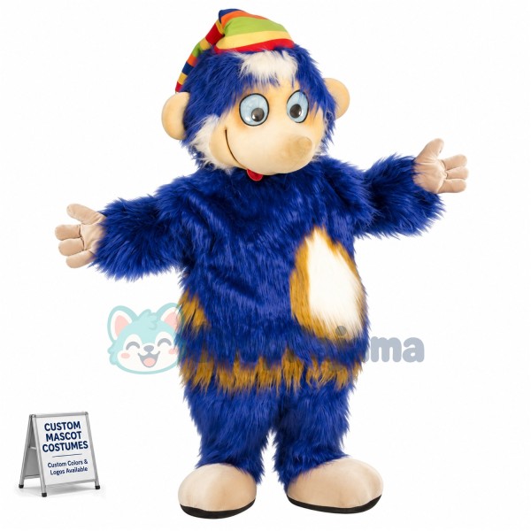 Blue Monkey Mascot Costume