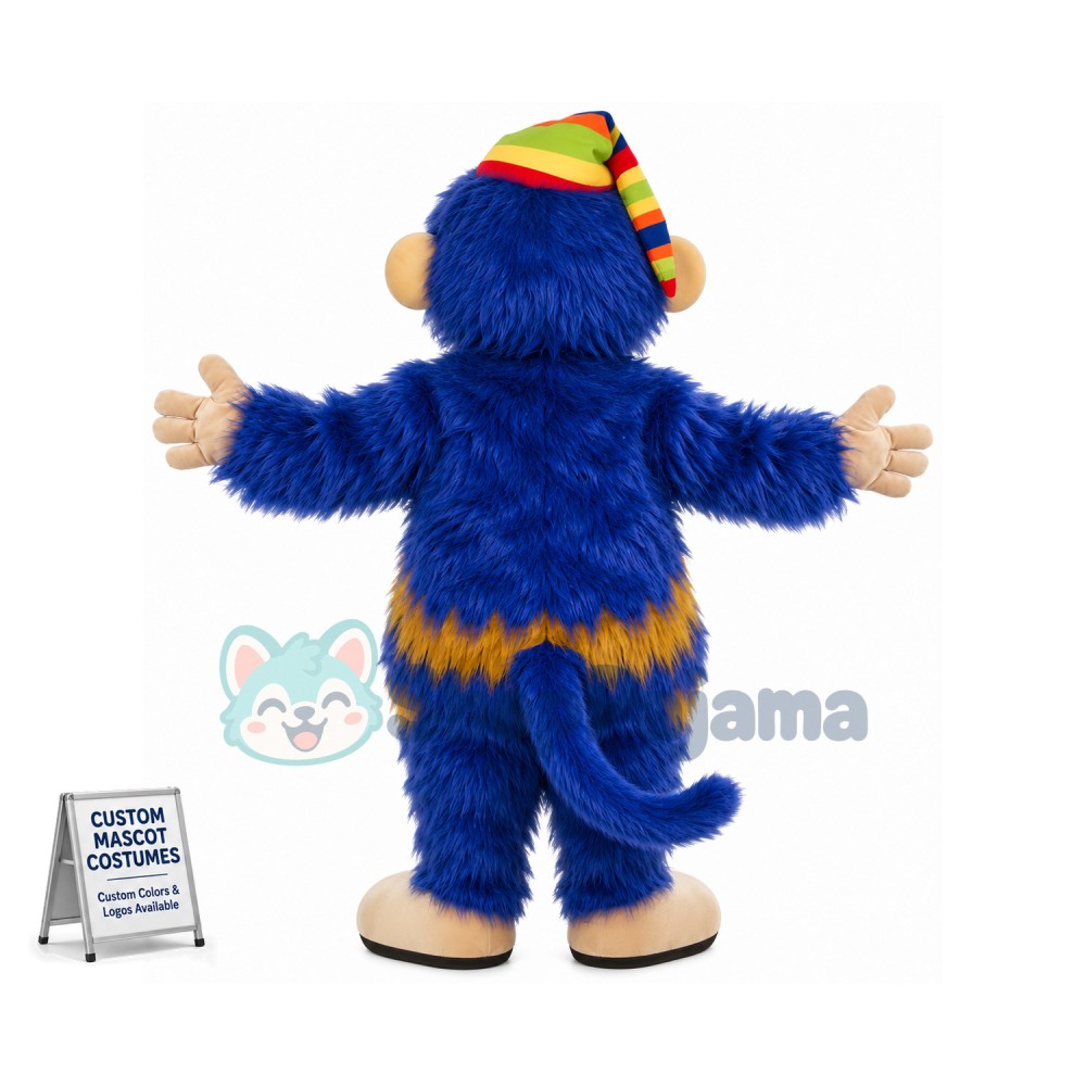 Blue Monkey Mascot Costume