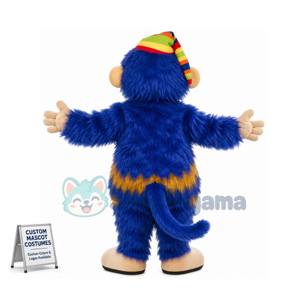 Blue Monkey Mascot Costume