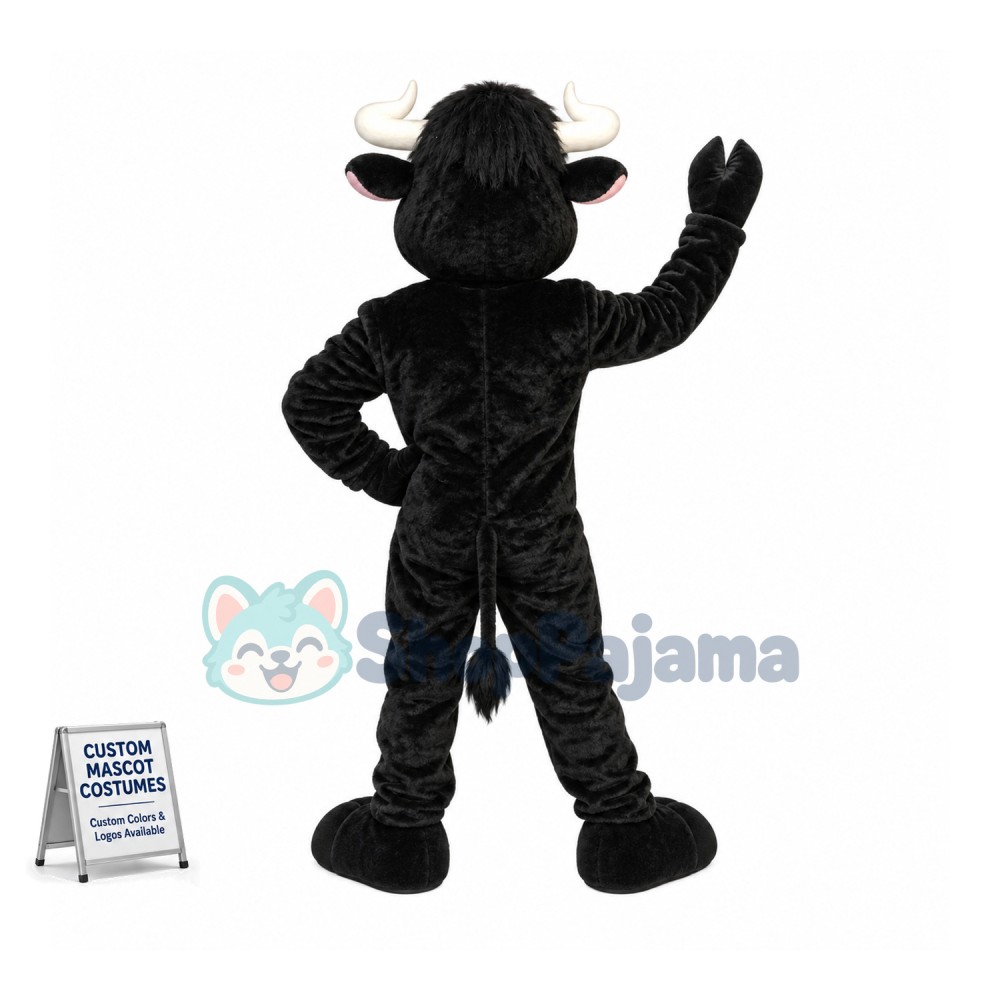 Black Bull Mascot Costume