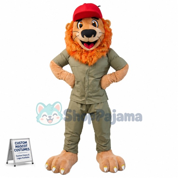 Superb Friendly Lion Mascot Costume