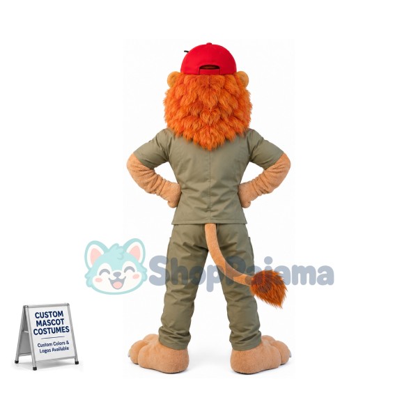 Superb Friendly Lion Mascot Costume