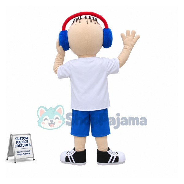 Superb Music Boy Mascot Costume