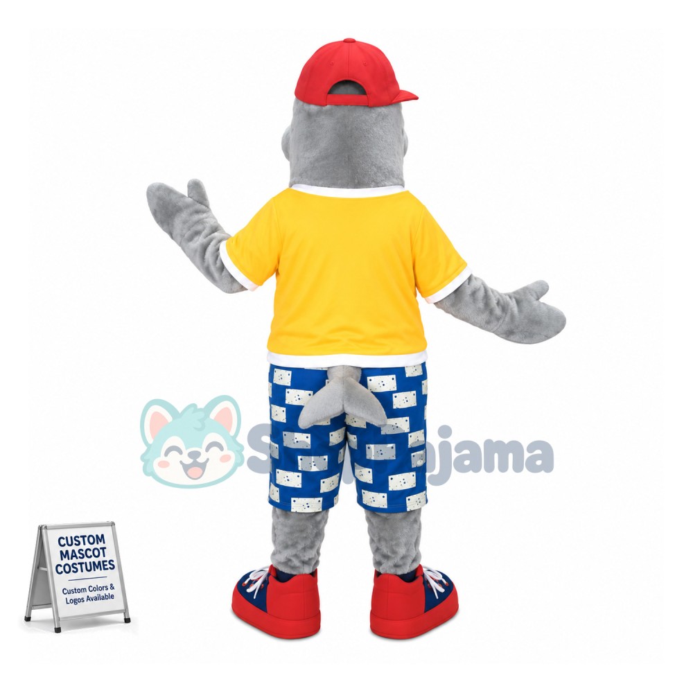 Superb College Dolphin Mascot Costume