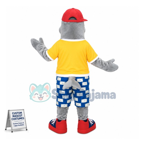 Superb College Dolphin Mascot Costume