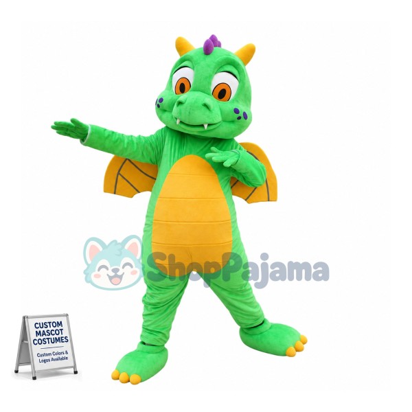 Affordable Green Dragon Mascot Costume