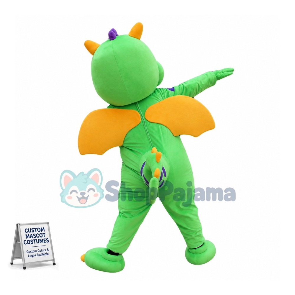 Affordable Green Dragon Mascot Costume