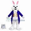 Blue Suit Easter Bunny Mascot Costume Available In US Warehouse