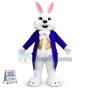 Blue Suit Easter Bunny Mascot Costume Available In US Warehouse