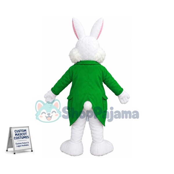 Green Suit Easter Bunny Mascot Costume Available In US Warehouse