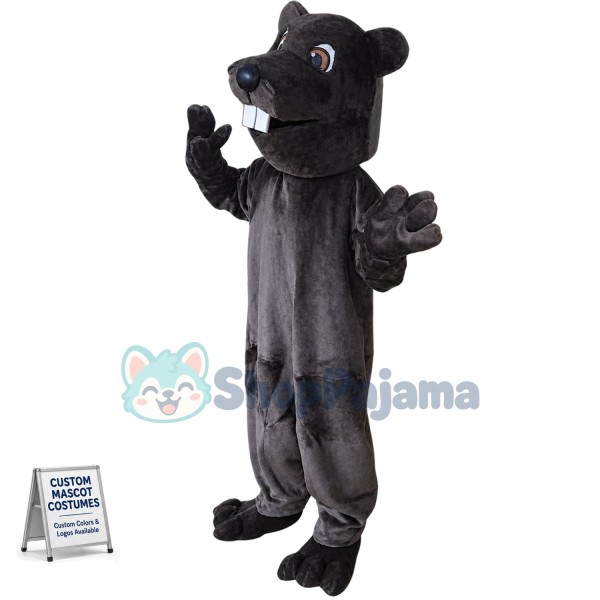Black Hamster Mascot Costume