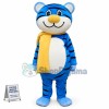 Blue Tiger Mascot Costume Custom Mascot
