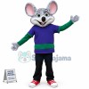 Chuck E. Cheese Mascot Costume Happy Lightweight Mouse Mascot Costume