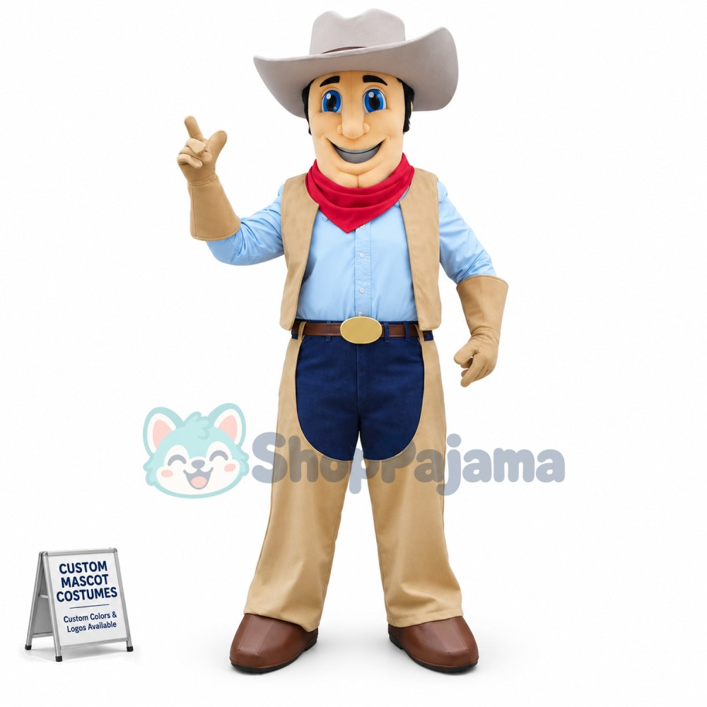 Top Quality Cowboy Mascot Costume