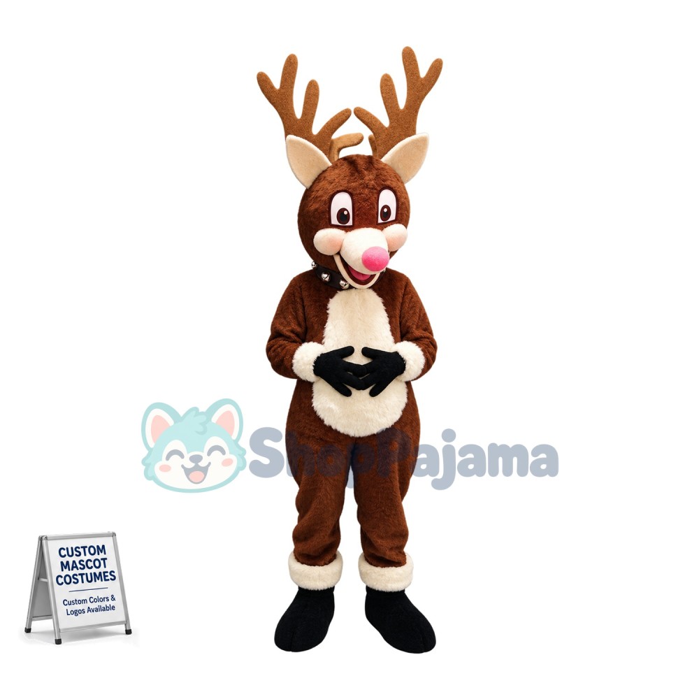 Custom Mascot Christmas Reindeer Mascot Costume