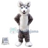 Gray Husky Dog Mascot Costume