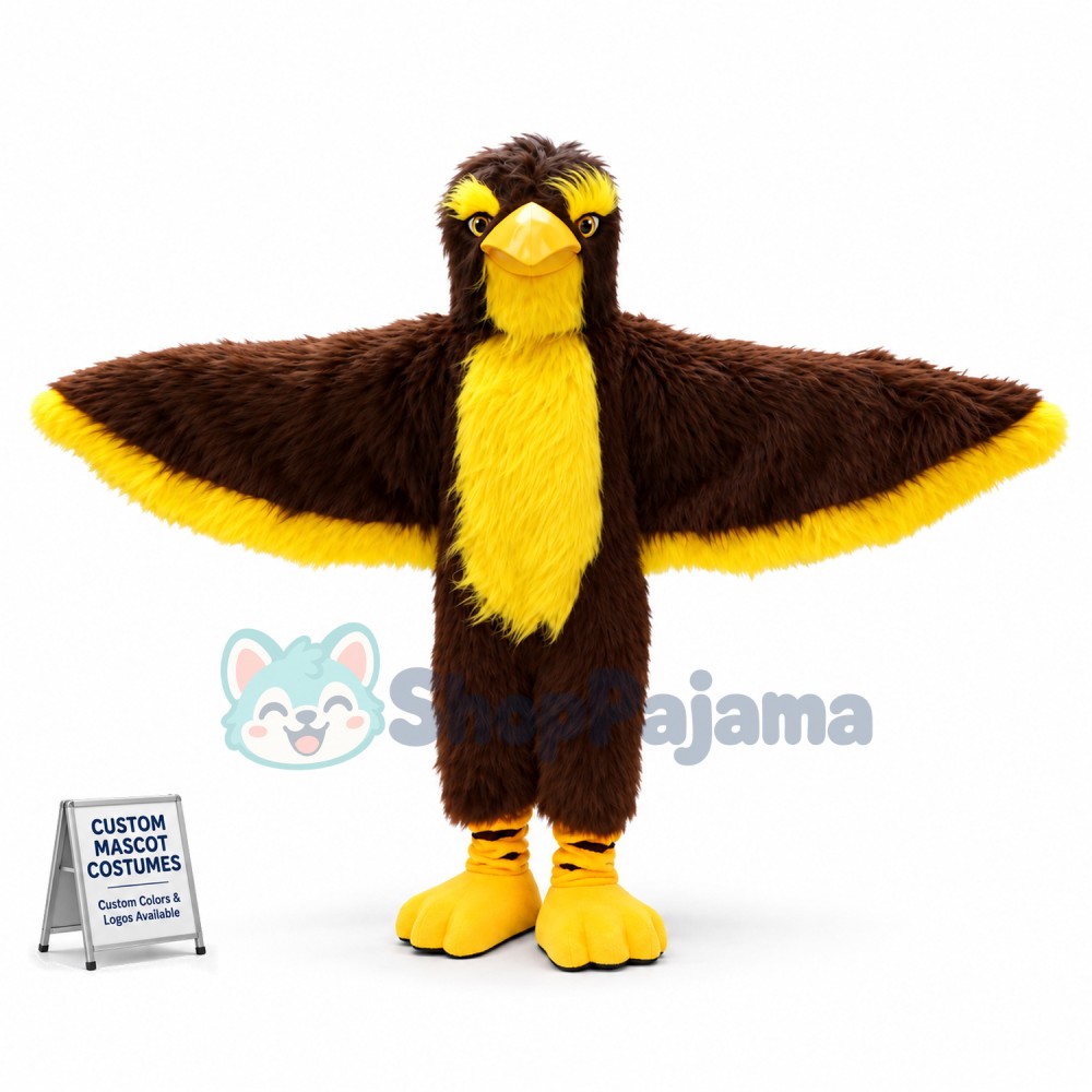 Brown Eagle Mascot Costume