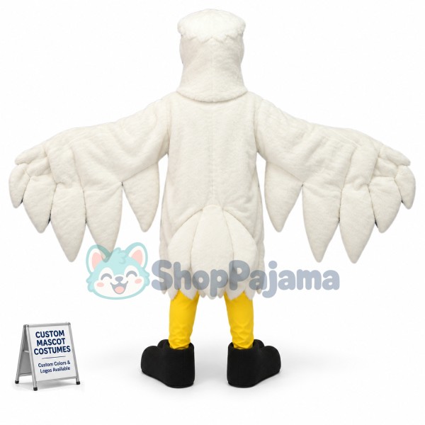 White Lightweight Hawk Mascot Costume