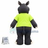 Happy Lightweight Rhino Mascot Costume