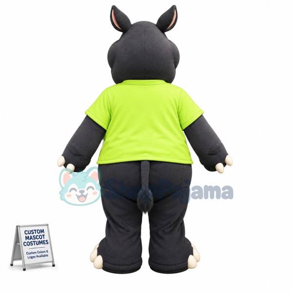 Happy Lightweight Rhino Mascot Costume