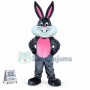 Happy Lightweight Bunny Rabbit Mascot Costume