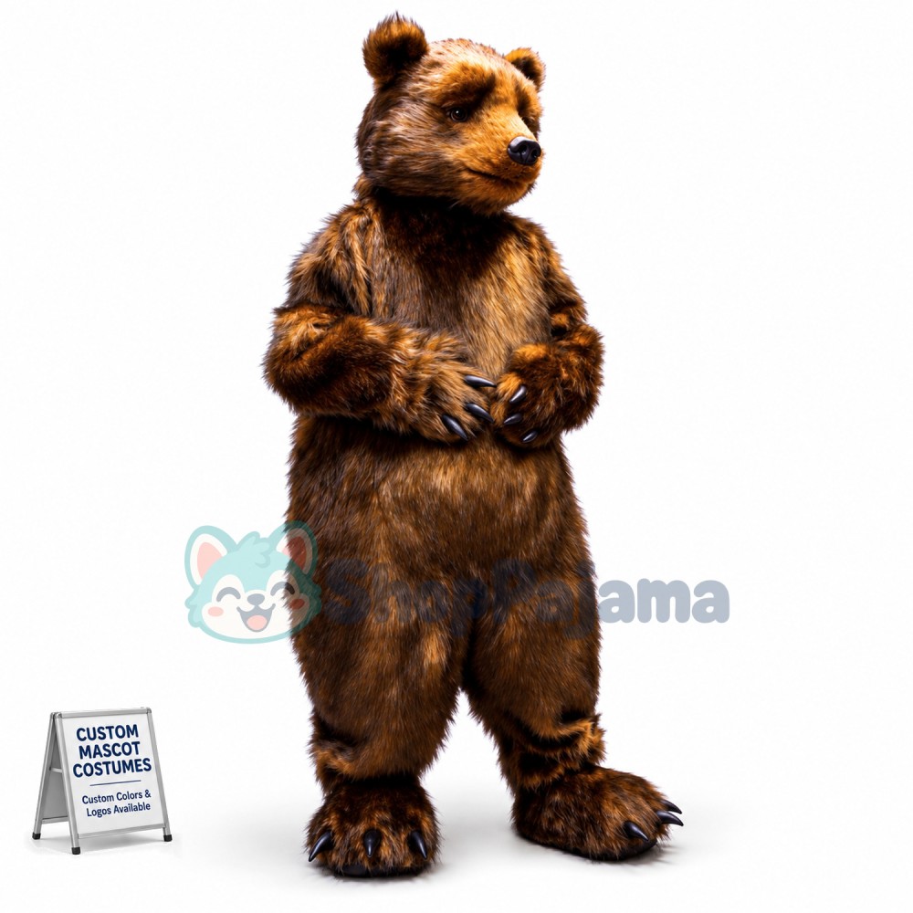 Top Quality Brown Bear Mascot Costume